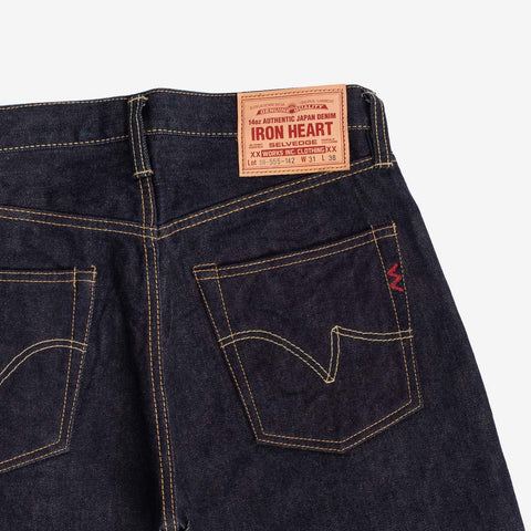 Iron Heart IH-555S-142 in 14oz selvedge denim jeans available at Rugged Gentlemen Shoppe