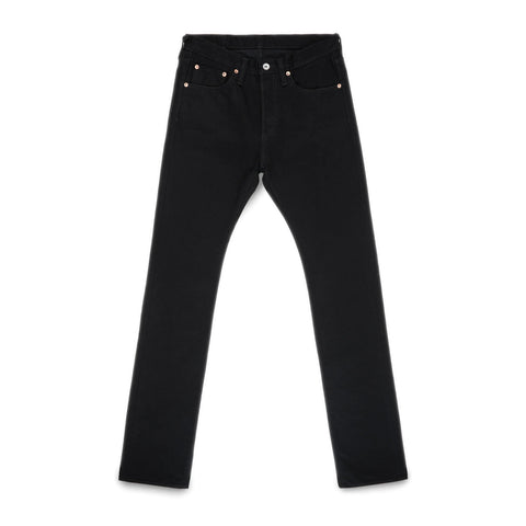 Iron Heart IH-555S-142BB in 14oz black selvedge denim jeans available at Rugged Gentlemen Shoppe