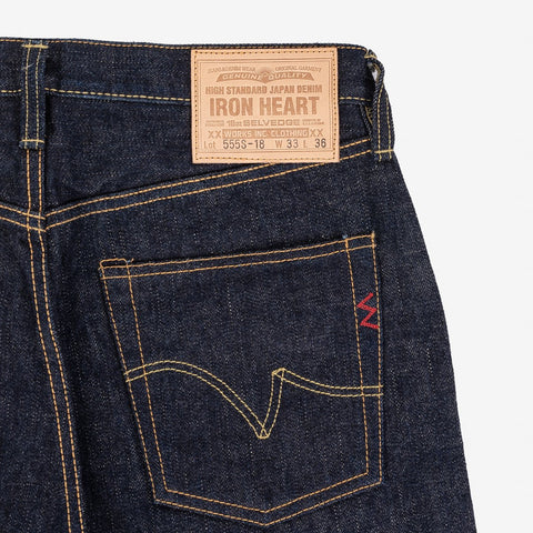 Iron Heart IH-555S-18 in 18oz vintage selvedge denim jeans available at Rugged Gentlemen Shoppe