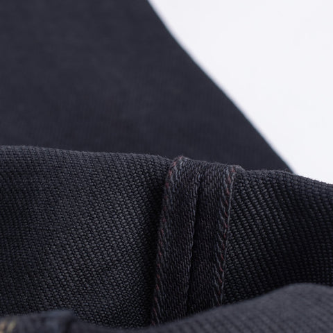 Iron Heart IH-555S-21od in 21oz indigo overdyed black selvedge denim jeans available at Rugged Gentlemen Shoppe
