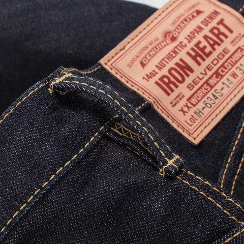 Iron Heart IH-634S-142 in 14oz selvedge denim jeans available at Rugged Gentlemen Shoppe
