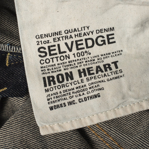 Iron Heart IH-634S in 21oz selvedge denim jeans available at Rugged Gentlemen Shoppe