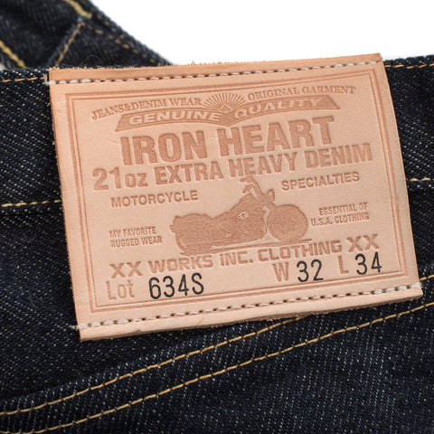 Iron Heart IH-634S in 21oz selvedge denim jeans available at Rugged Gentlemen Shoppe