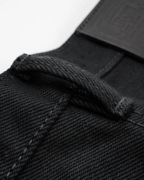 Iron Heart IH-634S-SB in 21oz superblack non-fade selvedge denim jeans available at Rugged Gentlemen Shoppe