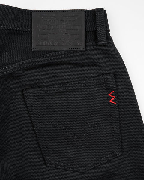 Iron Heart IH-634S-SB in 21oz superblack non-fade selvedge denim jeans available at Rugged Gentlemen Shoppe