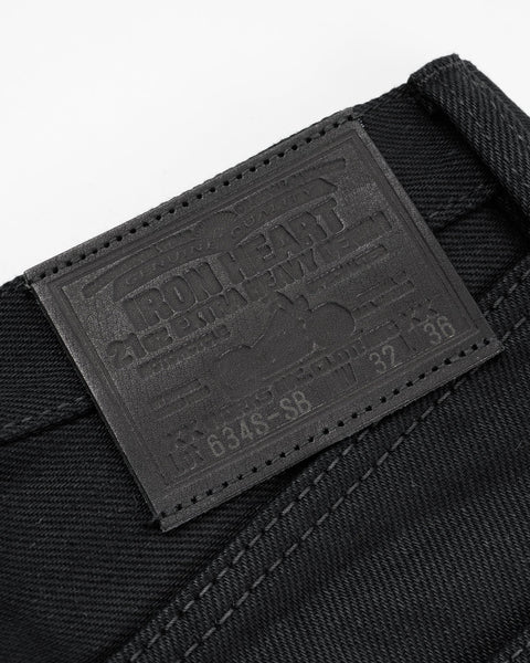 Iron Heart IH-634S-SB in 21oz superblack non-fade selvedge denim jeans available at Rugged Gentlemen Shoppe