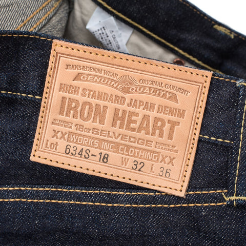 Iron Heart IH-634S-18 in 18oz vintage selvedge denim jeans available at Rugged Gentlemen Shoppe