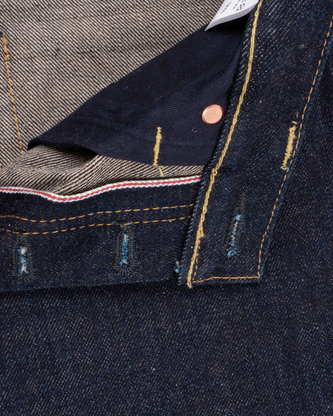 Iron Heart IH-666N 17oz natural indigo selvedge denim jeans available at Rugged Gentlemen Shoppe