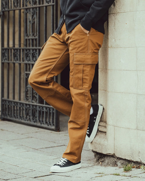 Iron Heart IH-743-BRN 17oz Duck Cargo Pants Brown in Rugged Gentlemen Shoppe