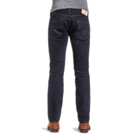 Iron Heart IH-777S-21od in 21oz indigo overdyed black selvedge denim jeans available at Rugged Gentlemen Shoppe