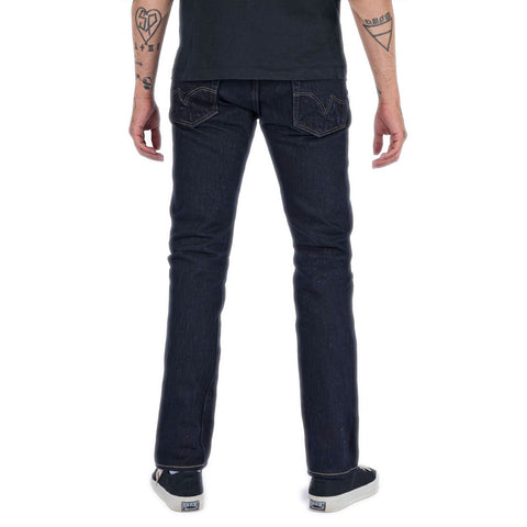Iron Heart IH-777S-SLBod 16oz slubby selvedge indigo overdyed black denim jeans available at Rugged Gentlemen Shoppe