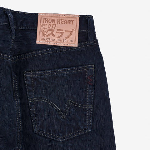 Iron Heart IH-777S-SLBod 16oz slubby selvedge indigo overdyed black denim jeans available at Rugged Gentlemen Shoppe