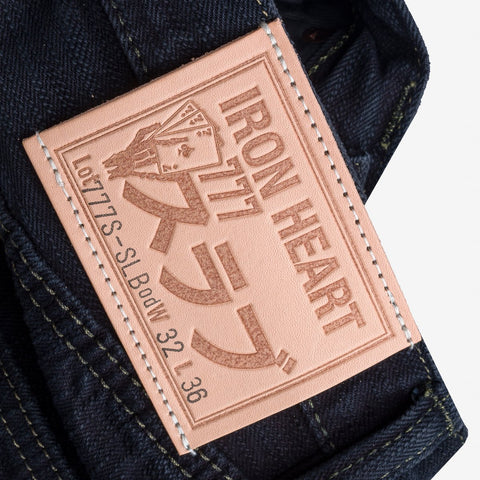Iron Heart IH-777S-SLBod 16oz slubby selvedge indigo overdyed black denim jeans available at Rugged Gentlemen Shoppe