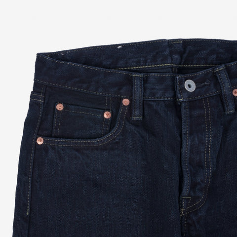 Iron Heart IH-777S-SLBod 16oz slubby selvedge indigo overdyed black denim jeans available at Rugged Gentlemen Shoppe