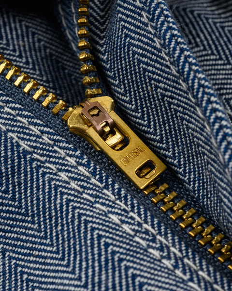 Iron Heart IH-830-IND herringbone pants indigo in 10.5oz available at Rugged Gentlemen Shoppe