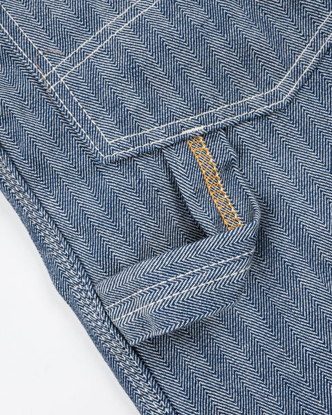 Iron Heart IH-830-IND herringbone pants indigo in 10.5oz available at Rugged Gentlemen Shoppe