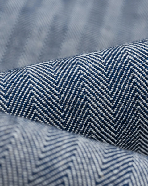Iron Heart IH-830-IND herringbone pants indigo in 10.5oz available at Rugged Gentlemen Shoppe