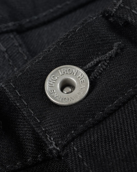 Iron Heart IH-888S-142BB in 14oz black selvedge denim jeans available at Rugged Gentlemen Shoppe