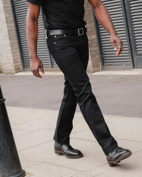 Iron Heart IH-888S-SB 21oz superblack non-fade selvedge denim jeans available at Rugged Gentlemen Shoppe