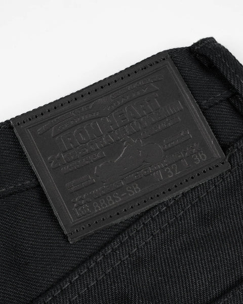 Iron Heart IH-888S-SB 21oz superblack non-fade selvedge denim jeans available at Rugged Gentlemen Shoppe