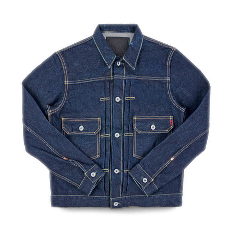 Ironheart IHJ-139-IND selvedge denim type II jacket 19oz front view in Rugged Gentlemen Shoppe Singapore