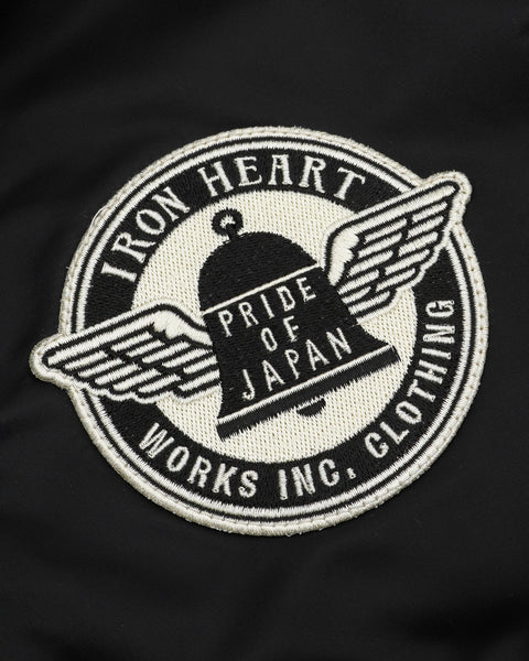 Iron Heart IHJ-160-BLK nylon coach jacket of 4.8oz in Black available at Rugged Gentlemen Shoppe