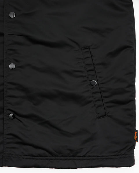 Iron Heart IHJ-160-BLK nylon coach jacket of 4.8oz in Black available at Rugged Gentlemen Shoppe