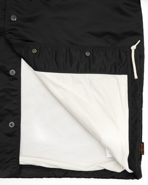 Iron Heart IHJ-160-BLK nylon coach jacket of 4.8oz in Black available at Rugged Gentlemen Shoppe