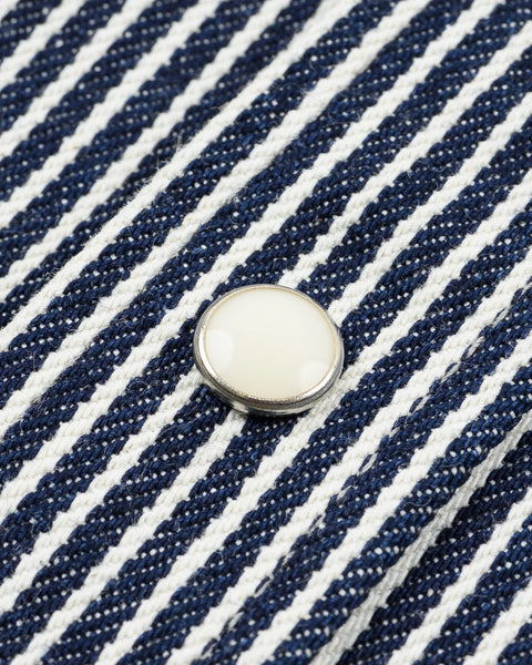 Iron Heart IHSH-07-IND hickory stripe western shirt button view in Rugged Gentlemen Shoppe Singapore