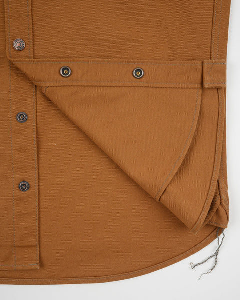 Iron Heart IHSH-422-BRN 17oz Cotton Duck CPO Shirt available at Rugged Gentlemen Shoppe Singapore