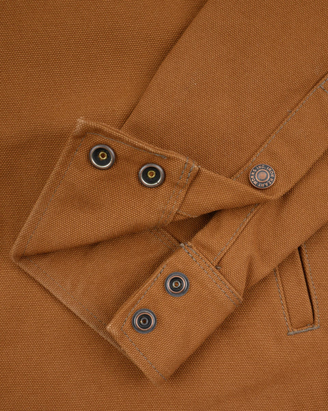 Iron Heart IHSH-422-BRN 17oz Cotton Duck CPO Shirt available at Rugged Gentlemen Shoppe Singapore
