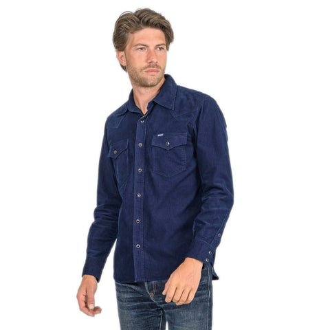 Iron Heart IHSH-438-IND in 7.5oz selvedge corduroy western shirt available at Rugged Gentlemen Shoppe