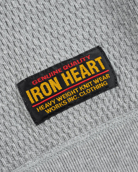Iron Heart IHSW-86-GRY Heavyweight Thermal Crew Neck Sweater in grey available at Rugged Gentlemen Shoppe