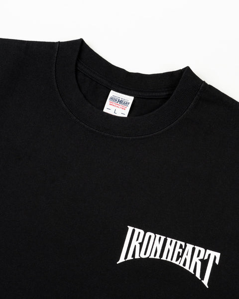 Iron Heart IHT-2601-BLK 7.5oz Loopwheel Cotton Graphic T-Shirt Made in Japan available at Rugged Gentlemen Shoppe Singapore