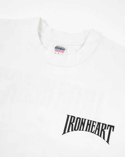 Iron Heart IHT-2601-WHT 7.5oz Loopwheel Cotton Graphic T-Shirt Made in Japan available at Rugged Gentlemen Shoppe Singapore