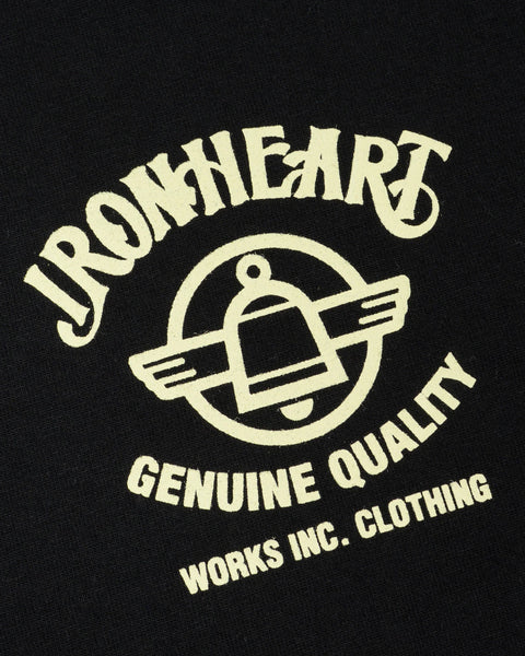 Iron Heart IHT-2603-BLK 7.5oz Loopwheel Cotton Graphic T-Shirt Made in Japan available at Rugged Gentlemen Shoppe Singapore