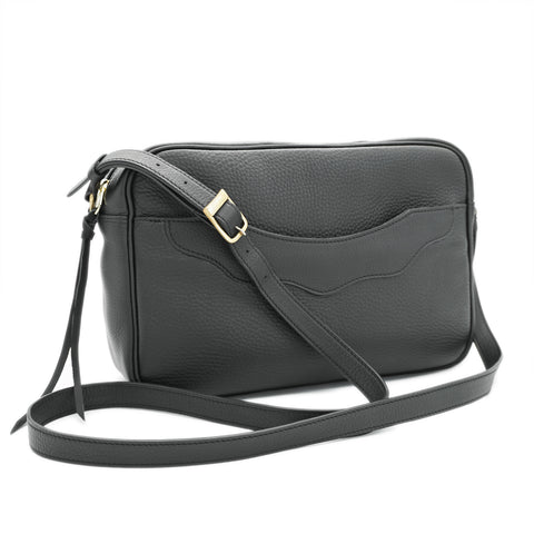 Side profile of OGL 9981 large leather handbag with adjustable leather shoulder strap