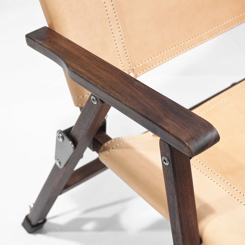 OGL Kermit wooden chair V1 in vegetable tanned leather, handcrafted folding chair with wooden frame for camping
vegetable tanned leather Kermit chair wooden folding design outdoor handcrafted