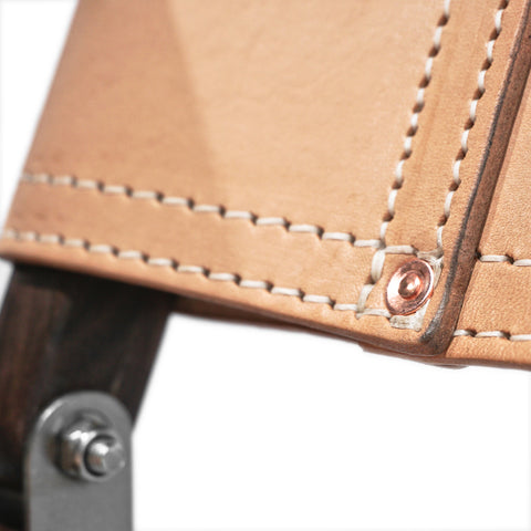 OGL Kermit wooden chair V1 in vegetable tanned leather, handcrafted folding chair with wooden frame for camping
vegetable tanned leather Kermit chair wooden folding design outdoor handcrafted