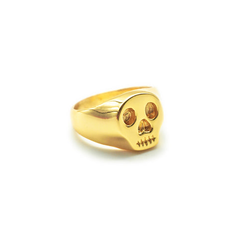 Obbi Good Label handmade men's brass skull ring in solid brass in Rugged Gentlemen Shoppe Singapore