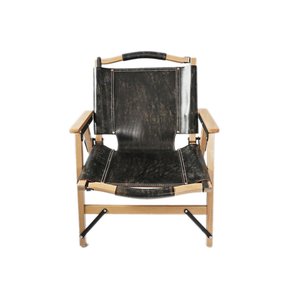 OGL Kermit Wooden Chair V3 – Black Tea-Core Leather | Premium