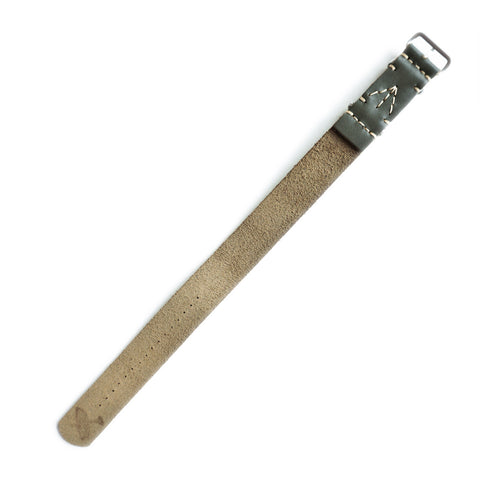 OGL Squadron Straps Blenheim NATO Strap in olive vegetable-tanned leather underside designed for field watches and mechanical watches