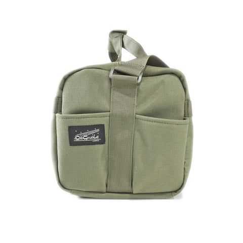 OriGinaLe Origo Boston duffle bag olive side pocket detail