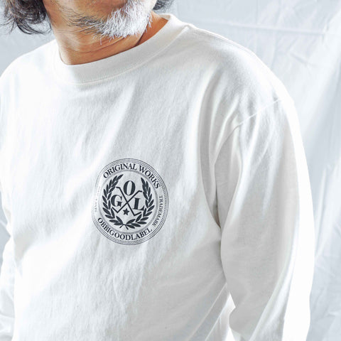 OGL APPAREL OBBI LOGO CLUB T-SHIRT LONG SLEEVE WHITE