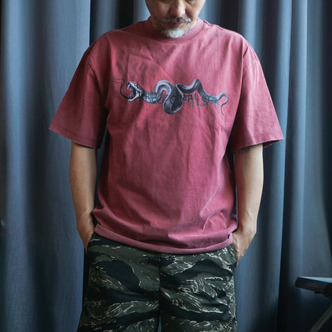 HGS Snake Boxy T-Shirt Washed Red