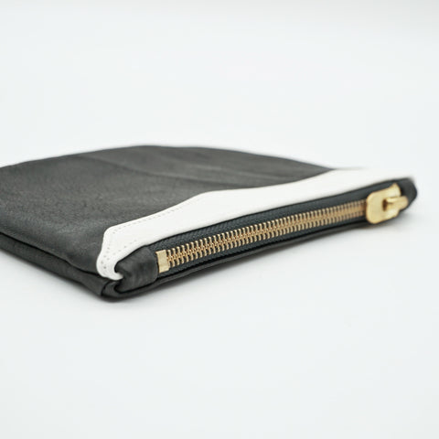 OGL BRAVE HORSEHIDE ZIPPER WALLET HITAM/PUTIH