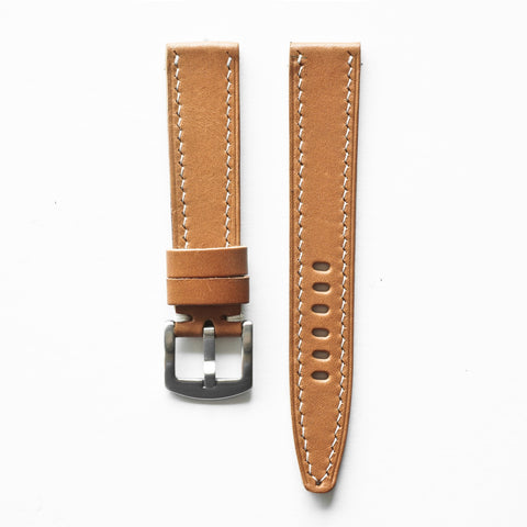 OGL WTC HANDSTITCH BUTTERO WATCH STRAP MUSTARD BROWN