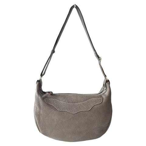 OGL 9981 LEATHER HOBO-X BAG ELEPHANT GREY