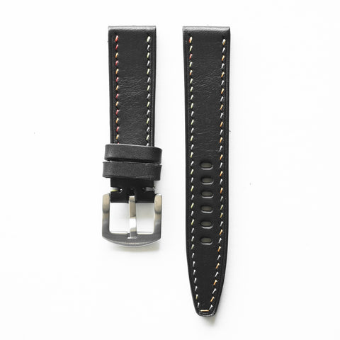 OGL WTC HANDSTITCH BUTTERO WATCH STRAP BLACK COL