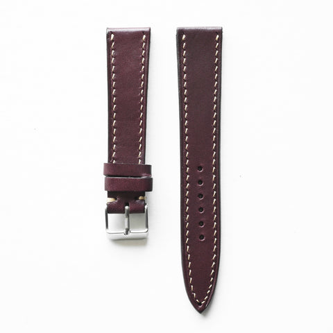 OGL WTC HANDSTITCH BUTTERO WATCH STRAP WINE VTG 20-16MM